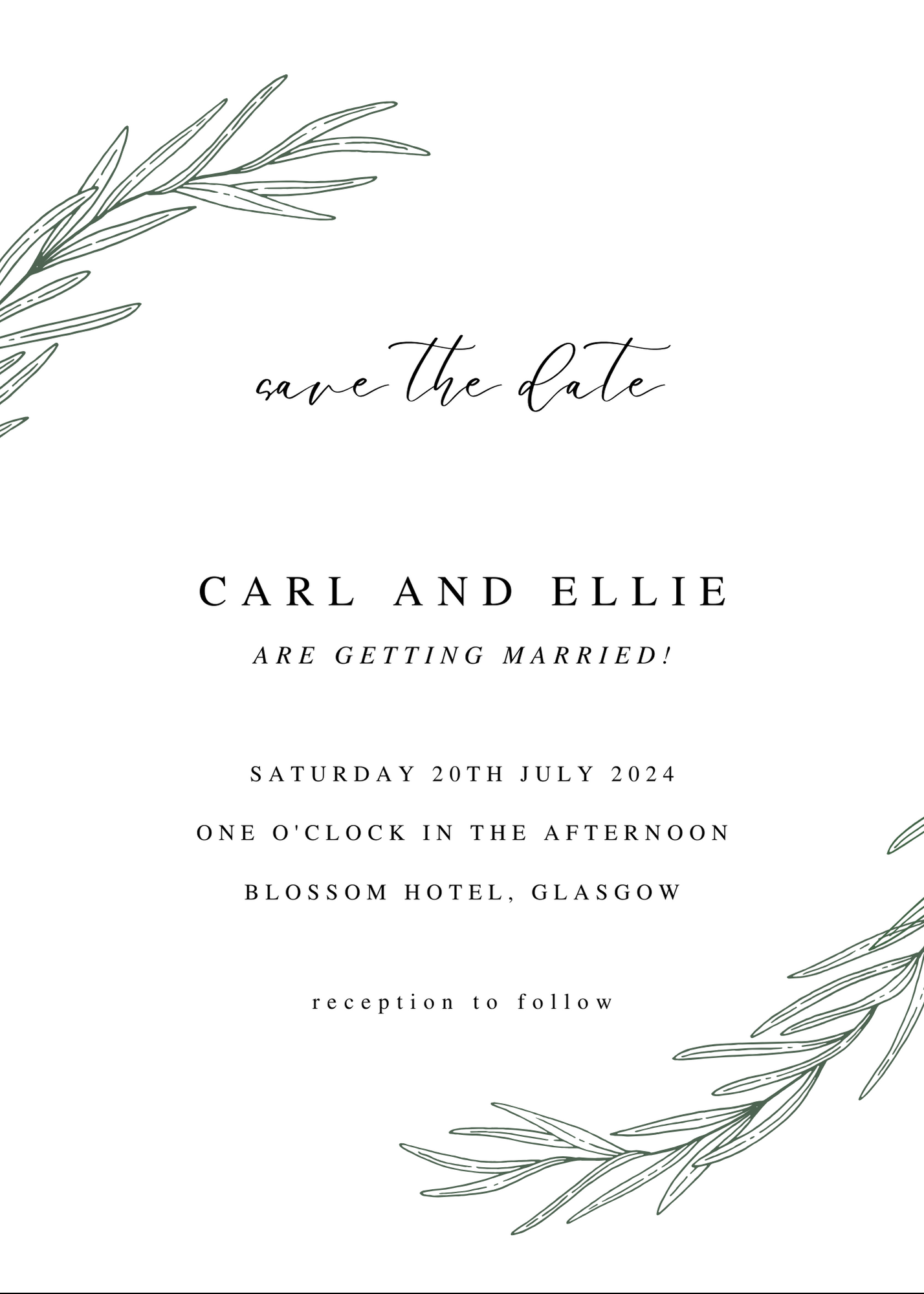 Wedding Stationery, Save the Date, E-Invite, Personalised Stationery, Wedding, E-Save the Date, electronic, Personalised