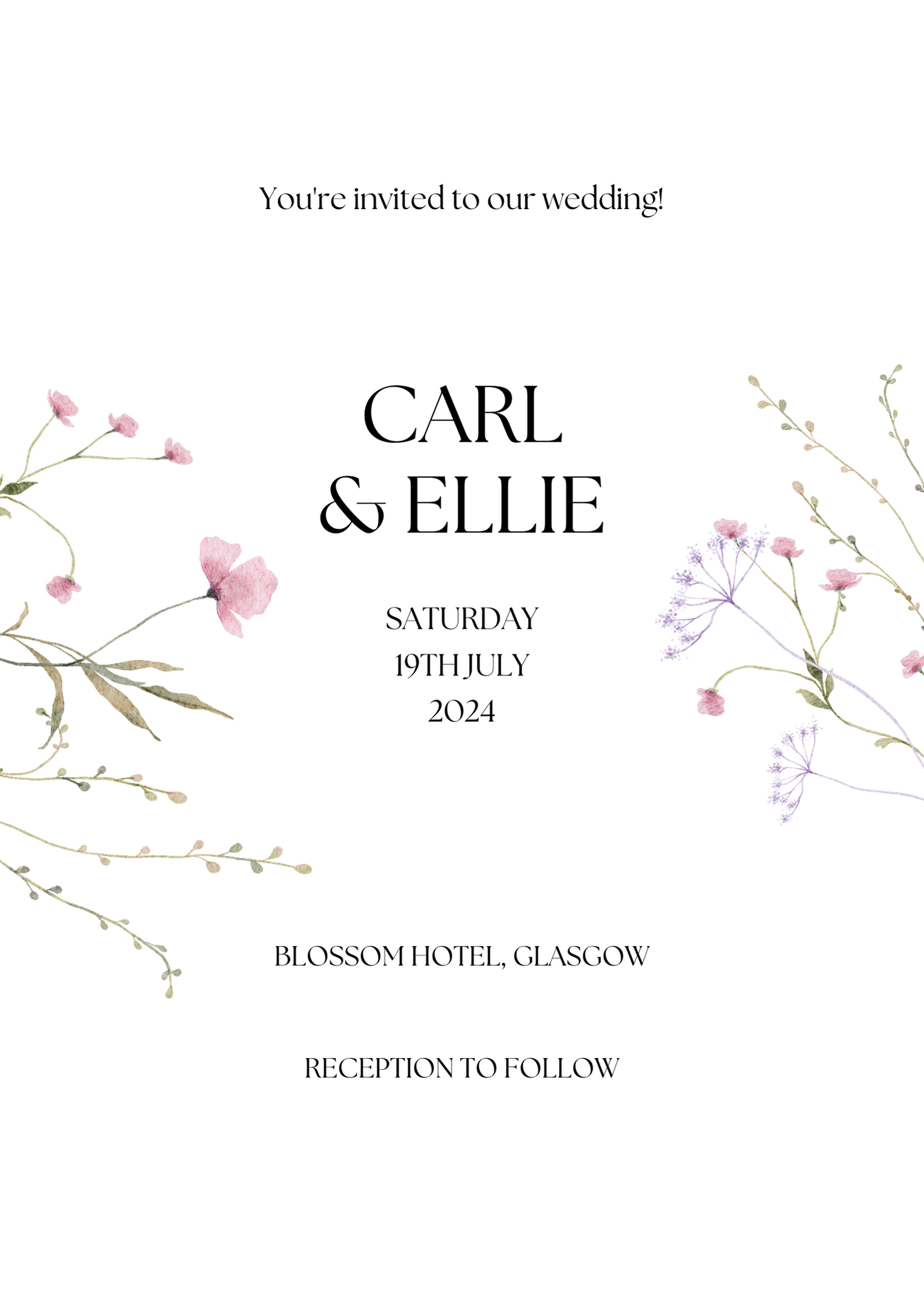 Wedding Stationery, Save the Date, E-Invite, Personalised Stationery, Wedding, E-Save the Date, electronic, Personalised