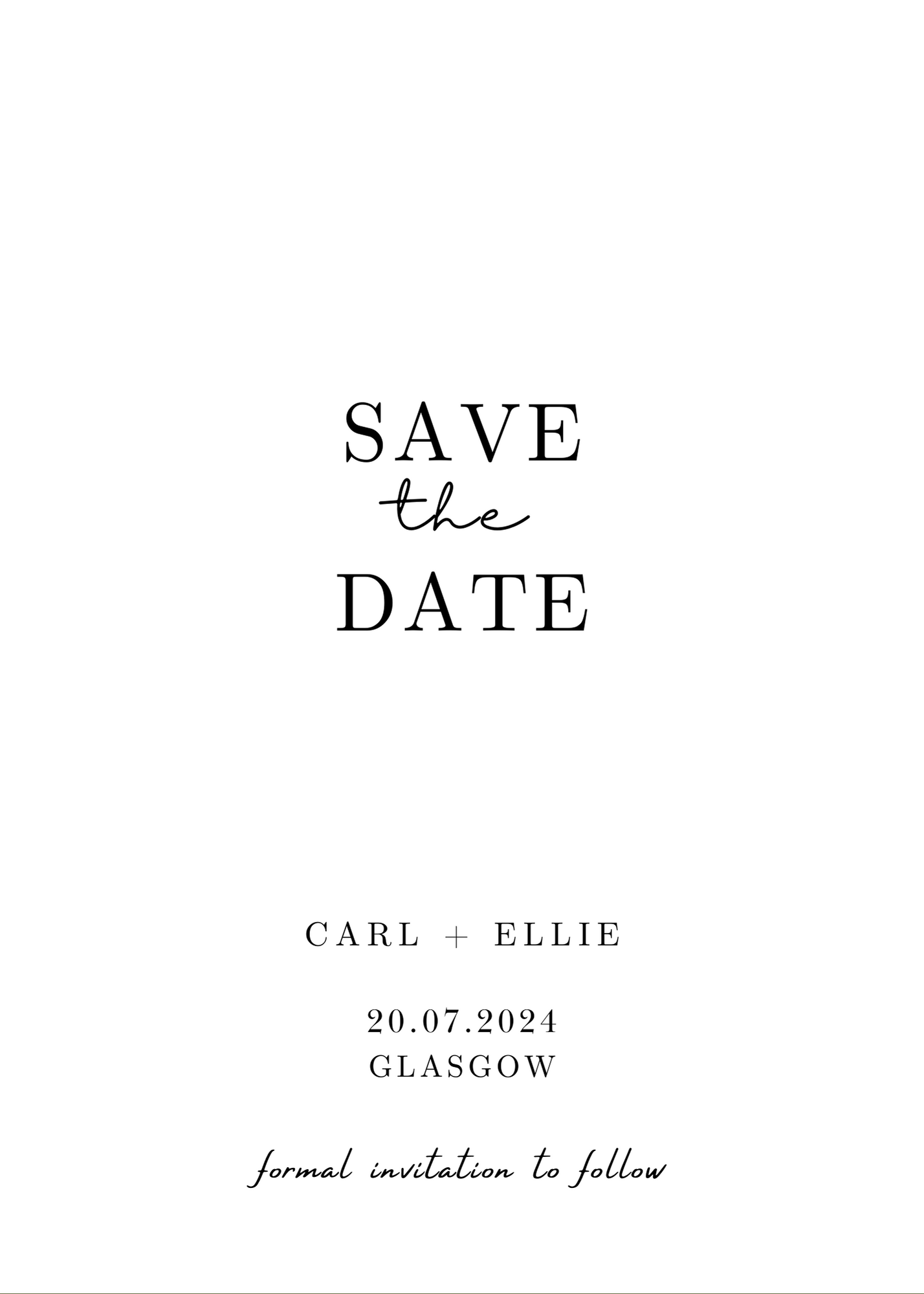 Wedding Stationery, Save the Date, E-Invite, Personalised Stationery, Wedding, E-Save the Date, electronic, Personalised