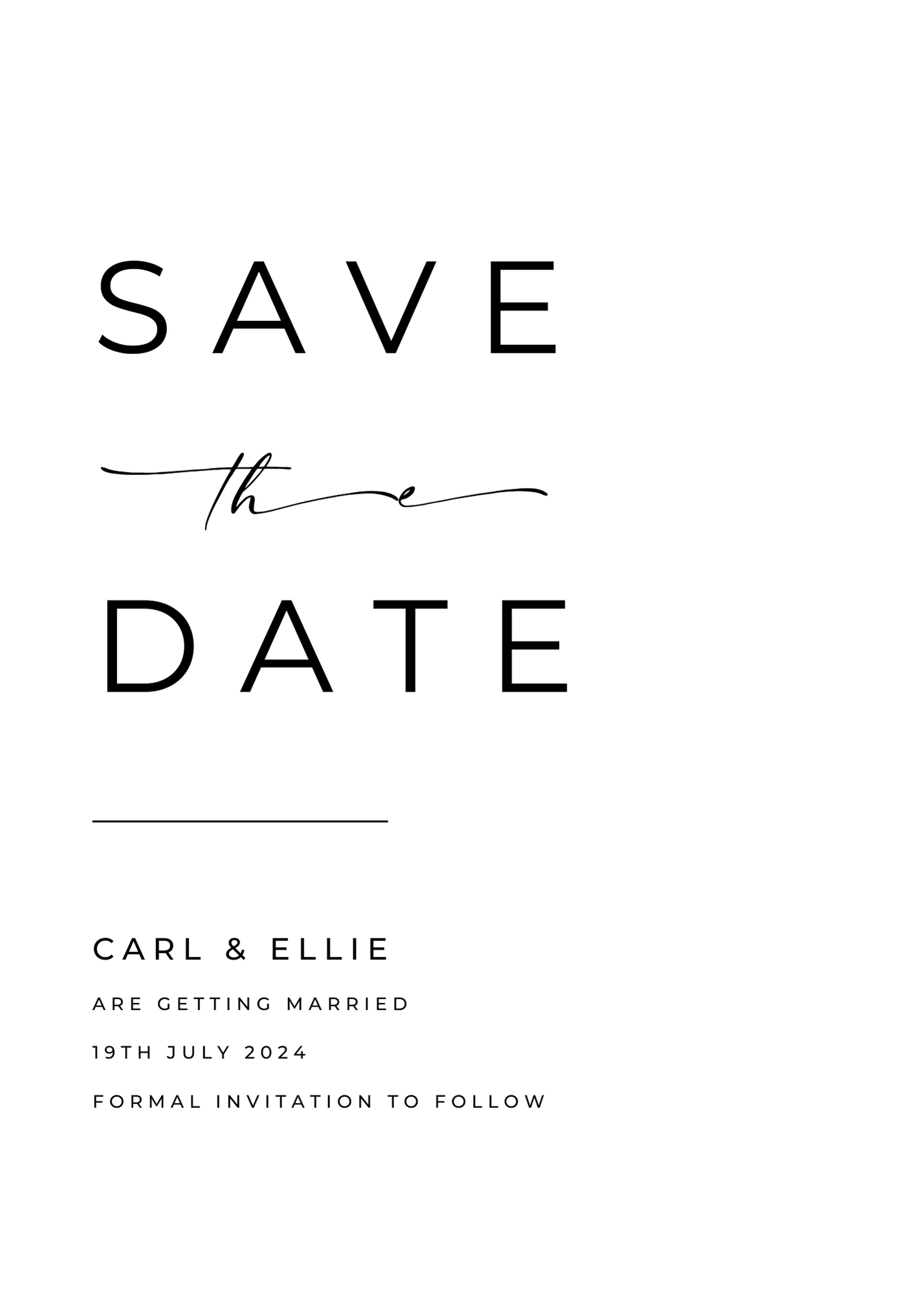 Wedding Stationery, Save the Date, E-Invite, Personalised Stationery, Wedding, E-Save the Date, electronic, Personalised