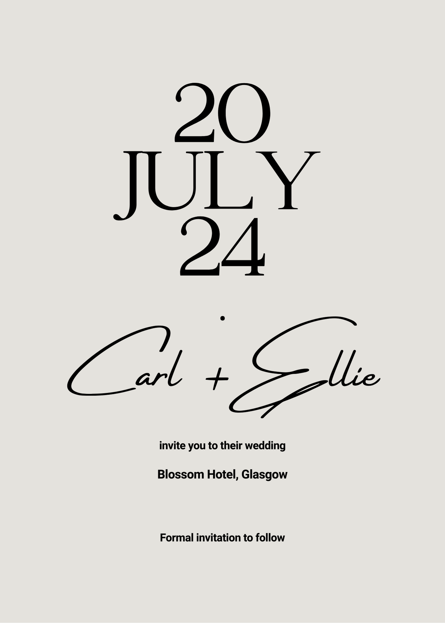 Wedding Stationery, Save the Date, E-Invite, Personalised Stationery, Wedding