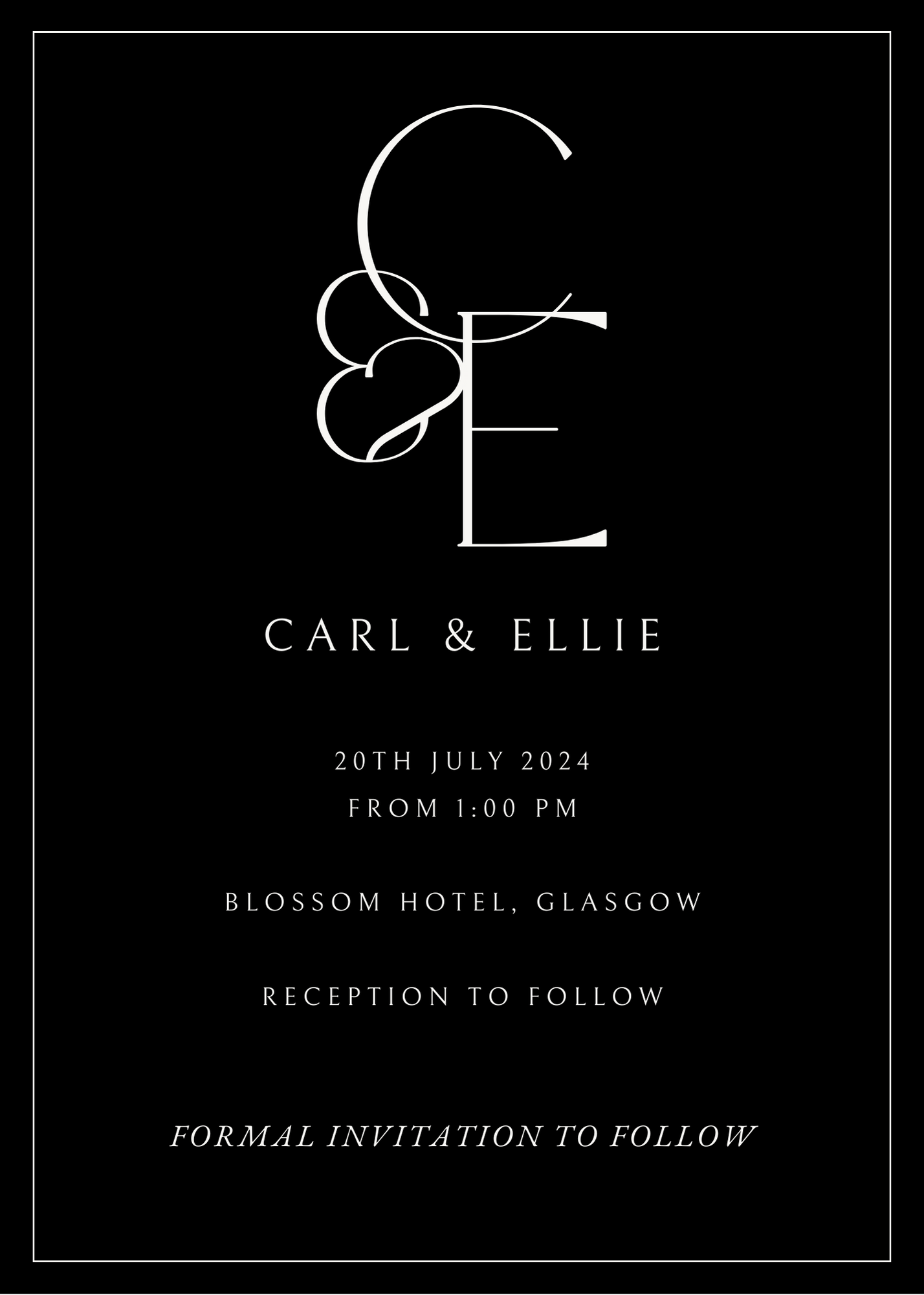 Wedding Stationery, Save the Date, E-Invite, Personalised Stationery, Wedding, E-Save the Date, electronic, Personalised