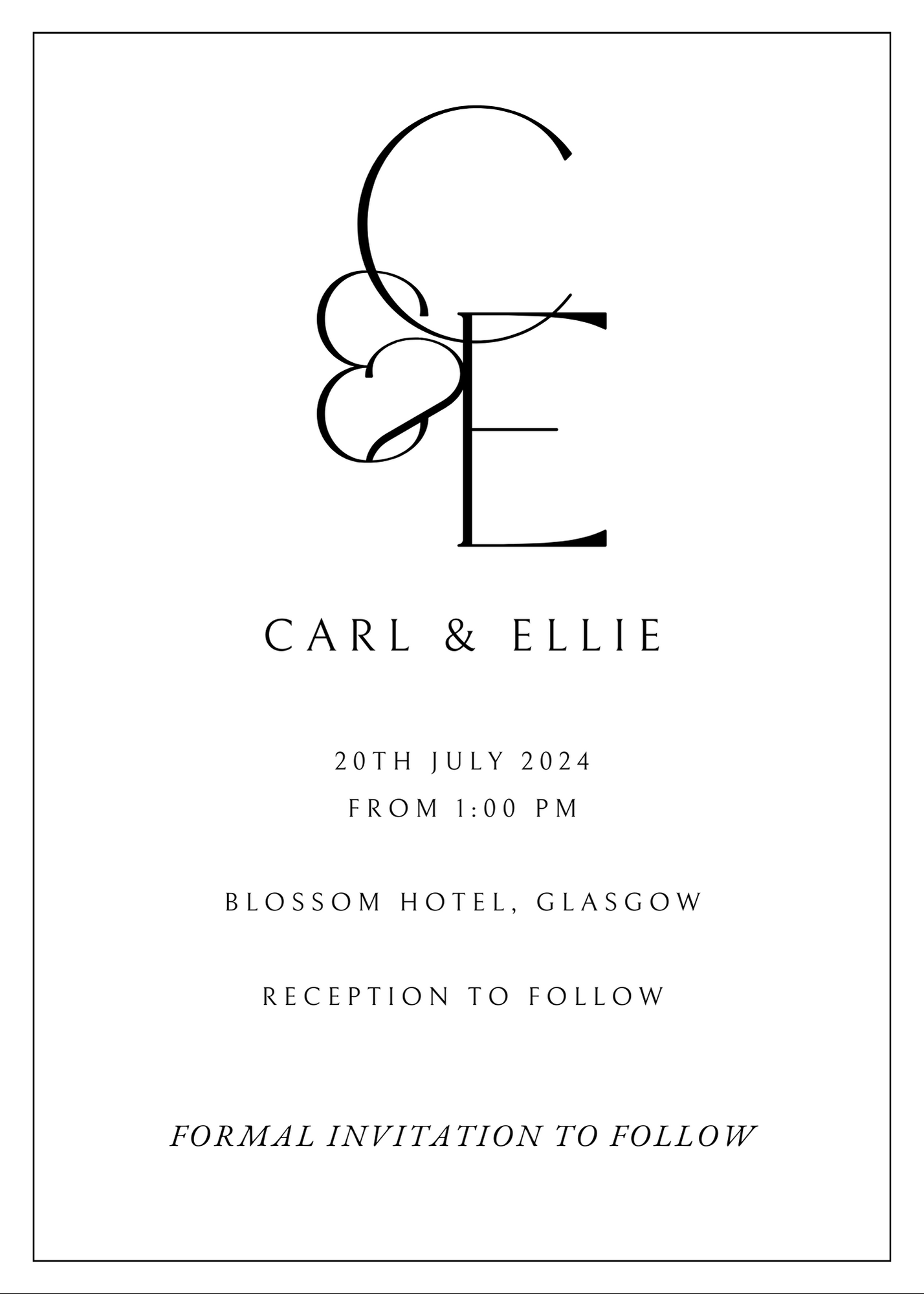 Wedding Stationery, Save the Date, E-Invite, Personalised Stationery, Wedding, E-Save the Date, electronic, Personalised