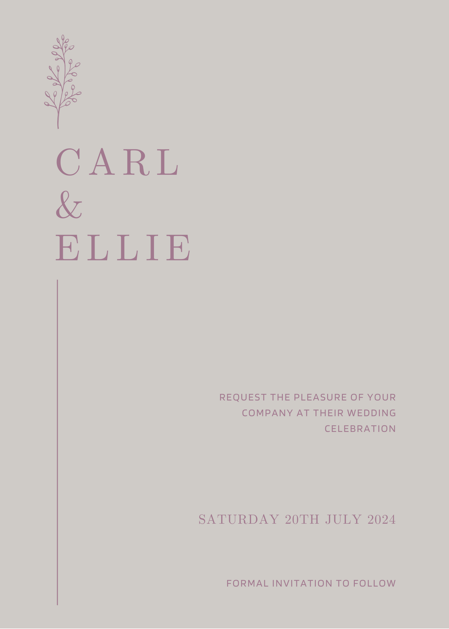 Wedding Stationery, Save the Date, E-Invite, Personalised Stationery, Wedding, E-Save the Date, electronic, Personalised