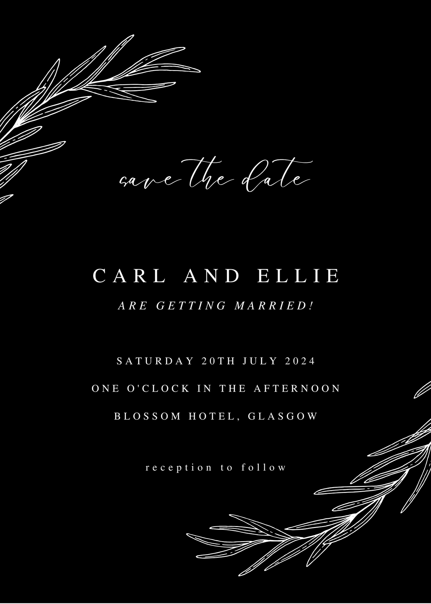 Wedding Stationery, Save the Date, E-Invite, Personalised Stationery, Wedding, E-Save the Date, electronic, Personalised